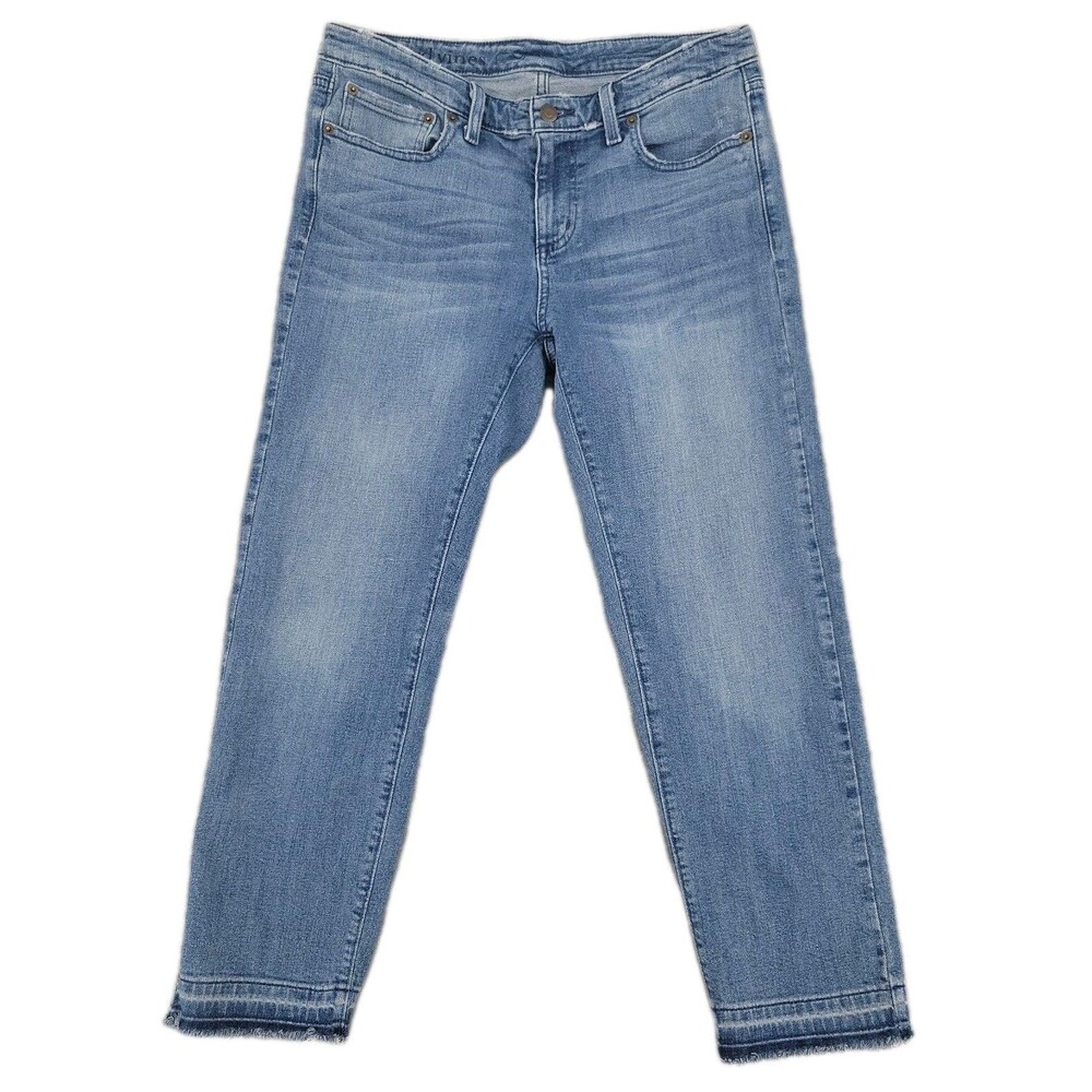 Vineyard Vines Womens Jeans Size 6 Raw Hem Tapered Leg Ankle 32x26